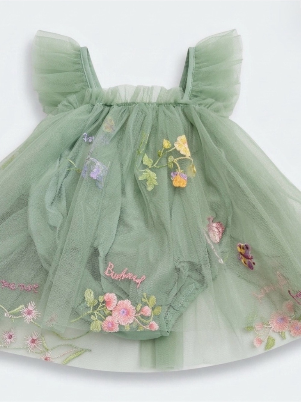 Mint Green Fairy Wings  Baby Girl Outfit - Size 1-3M New